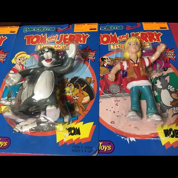 TOM AND JERRY VTG 1992 Bend-Ems Tom, Jerry & Robyn - Picture 10 of 14